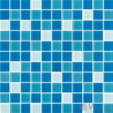 Blue 1x1 Blend Crystal Glass Mosaic Tiles VG-CYR93