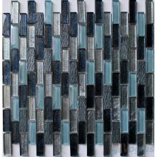 Blue Mix Subway Hand Painted Crystal Glass Tiles VG-HPC93