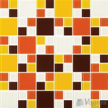 Brown Orange Miscellaneous Crystal Glass Mosaic Tiles VG-CYS88