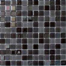 Gray Blend 1x1 Crystal Glass Tiles VG-CYB90