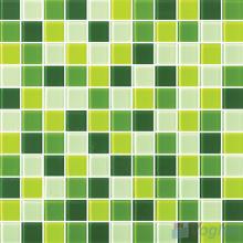 Green 1x1 Blend Crystal Glass Mosaic Tiles VG-CYR98