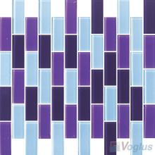 Purple Mixed 1x2 Subway Brick Glass Tiles VG-CYD92