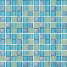 Turquoise 1x1 Blend Crystal Glass Mosaic Tiles VG-CYR88