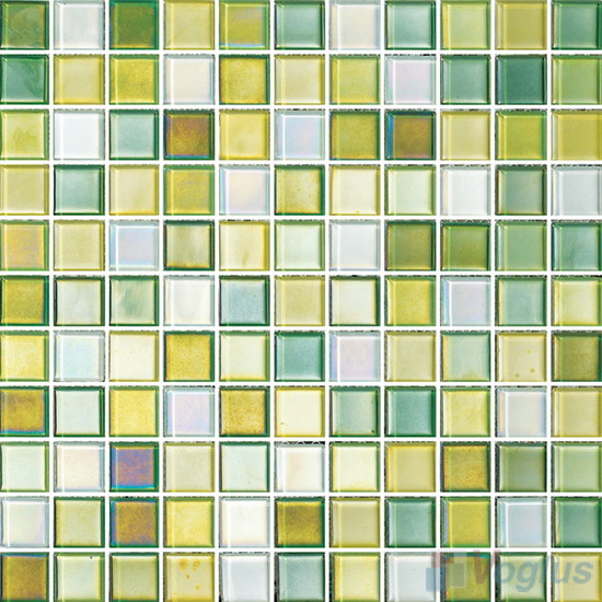 1x1 Rough Metal Plated Glass Mosaic Tiles VG-PTB92