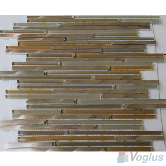 Bullet Glass Metal Mosaic Tiles VB-GMH84