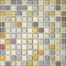 1x1 Rough Metal Plated Glass Mosaic Tiles VG-PTB90