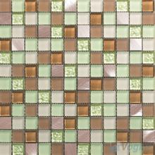 Air Fresh 1x1 Glass Mix Aluminum Mosaic Tiles VB-GMN99
