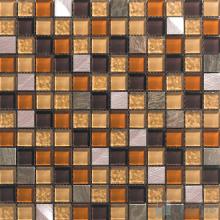 Browny 1x1 Glass Mix Aluminum Mosaic Tiles VB-GMN97