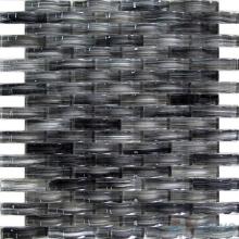 Dark Gray Arch Wavy Painting Glass Mosaic VG-UWY85