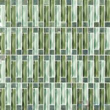 Green Arch Wavy Tile Crystal Glass Mosaic VG-UWP99