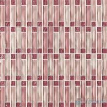 Light Pink Arch Wavy Tile Crystal Glass Mosaic VG-UWP82
