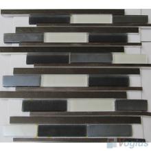 Linear Glass Metal Mosaic Tiles VB-GMH91