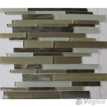 Linear Glass Metal Mosaic Tiles VB-GMH97