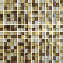 Olive 15x15mm Glass Metal Mix Mosaic Tile VB-GMA94