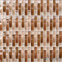 Rust Arch Wavy Tile Crystal Glass Mosaic VG-UWP98