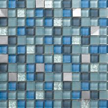 Wendy 1x1 Glass Mix Aluminum Mosaic Tiles VB-GMN96