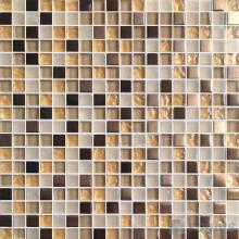 Wheat Chart 15x15mm Glass Metal Mix Mosaic Tile VB-GMA89
