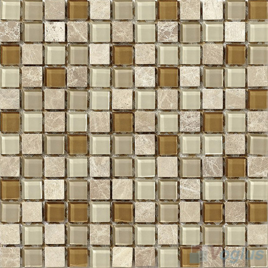 1x1 Glass Marble Mixed Mosaic Tiles VB-GSB77