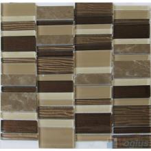 Coffee Brown Skyline Stream Tile Glass Stone Mosaic VB-GSV96
