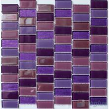 Purple Land 1x2 Interstream Crystal Glass Mosaic VG-CYW95