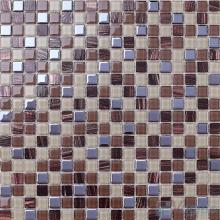 Chepsto 15x15mm Crystal Mixed Gold Line Glass Mosaic VG-CYP98