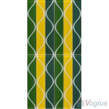 Liner Green Back-printed Crystal Glass Tile VG-CYH86