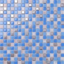 Ocean 15x15mm Crystal Mixed Gold Line Glass Mosaic VG-CYP94