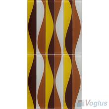 Wave Brown Back-printed Crystal Glass Tile VG-CYH81