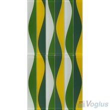 Wave Green Back-printed Crystal Glass Tile VG-CYH82