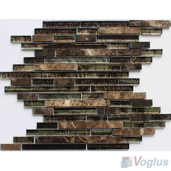 Fireplace Bullet Linear Glass Stone Mosaic VB-GSS88