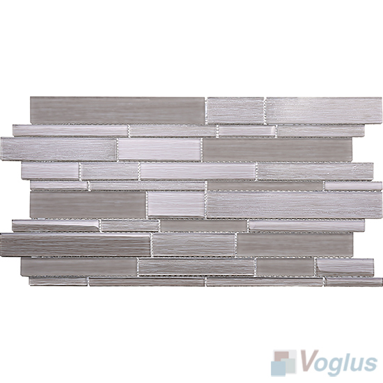 Silver Horizontal Bullet Glass Tile VG-CYG94