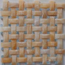 Basket Weave Honey Onyx Stone Mosaic VS-Y81
