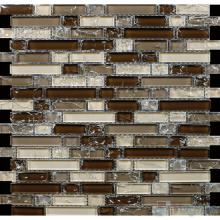 Browny Linear Ice Crackled Glass Tiles VG-CKL94