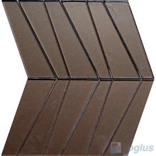 Chocolate Large Trapezia Shape Glass Tiles VG-UTP97