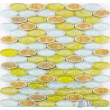 Citrine Oval Shape Glass Mosaic Tile VG-UVL98