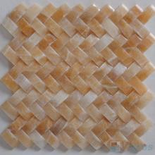 Herringbone Weave Honey Onyx Stone Mosaic VS-Y83