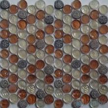 Honeydew Round Circle Glass Mosaic Tile VG-URD96