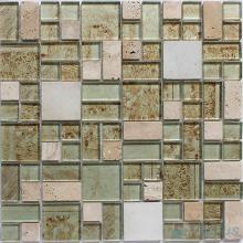 Ivory Magic Cube Glass Stone Mosaic Tiles VB-GSM83