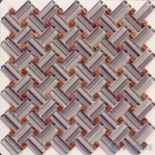 Light Purple Herringbone Cross Weave Glass Mosaic VG-UCW96