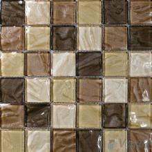 Miss Brown Gold Foiled Glass Mosaic Tile VG-GFE76