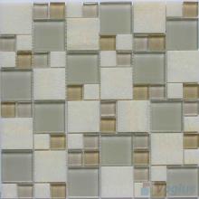 Pearl White Magic Cube Glass Stone Mosaic Tiles VB-GSM76