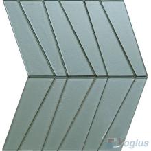 Powder Blue Large Trapezia Shape Glass Tiles VG-UTP98