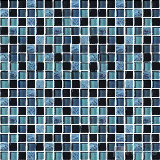 15x15mm Glass Stone Blend Mosaic Tiles VB-GSA81