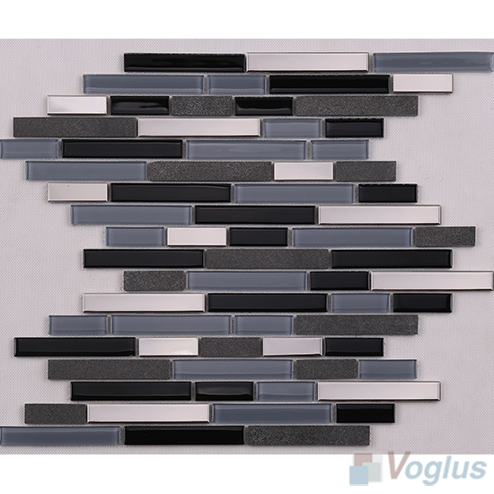 Bullet Linear Glass Stone Blend Mosaic VB-GSS84