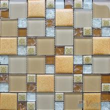 French Pattern Magic Glass Mixed Ceramic Mosaic Tile VB-GCM73