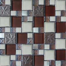 French Pattern Magic Glass Mixed Ceramic Mosaic Tile VB-GCM80