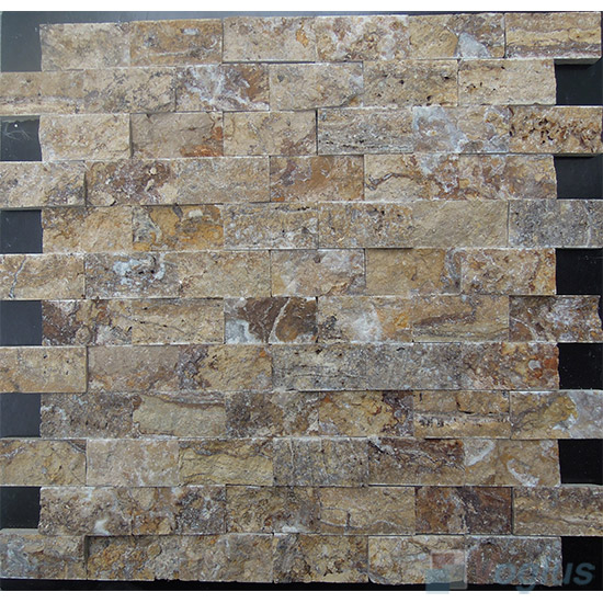 French Gold Split Brick Marble Mosaic VS-PSL89