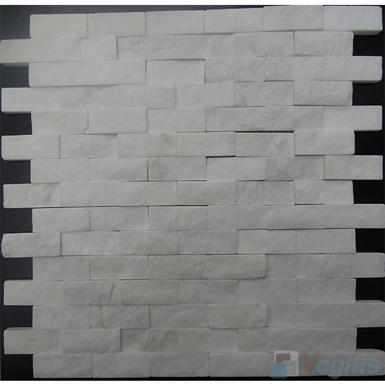 White Brick Split Stone Mosaic VS-PSL82
