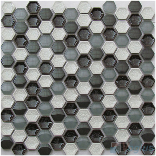 1 inch Hexagon Stone Ceramic Mixed Mosaic VB-SC64