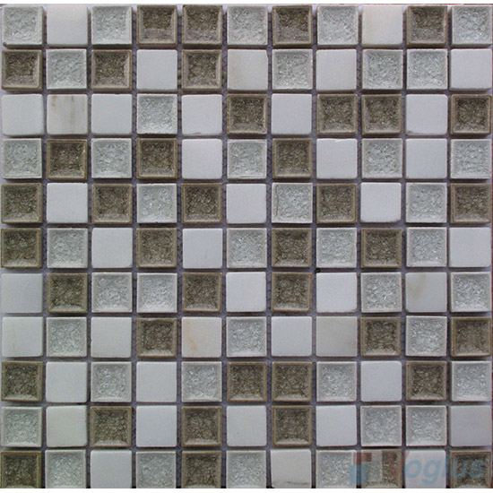 25x25mm 1x1 inch Ceramic Mixed Stone Mosaic VB-SC69